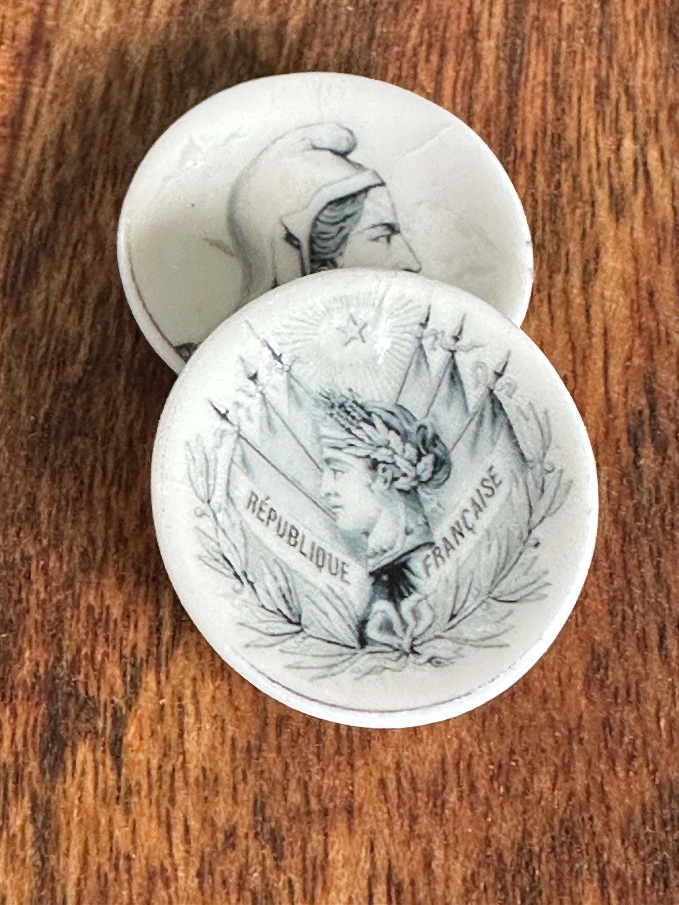 Ceramic Dollhouse 1:12 Scale Plates – French Republic & Empire Revolution