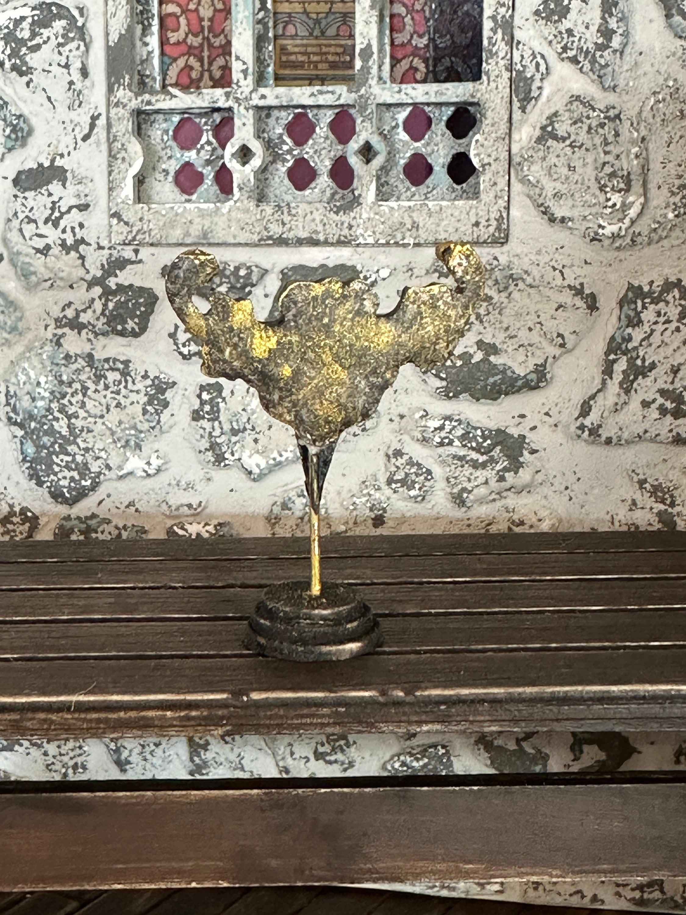 Handmade Miniature Bird Skull Statue – Aged Ornate Gothic Collectible