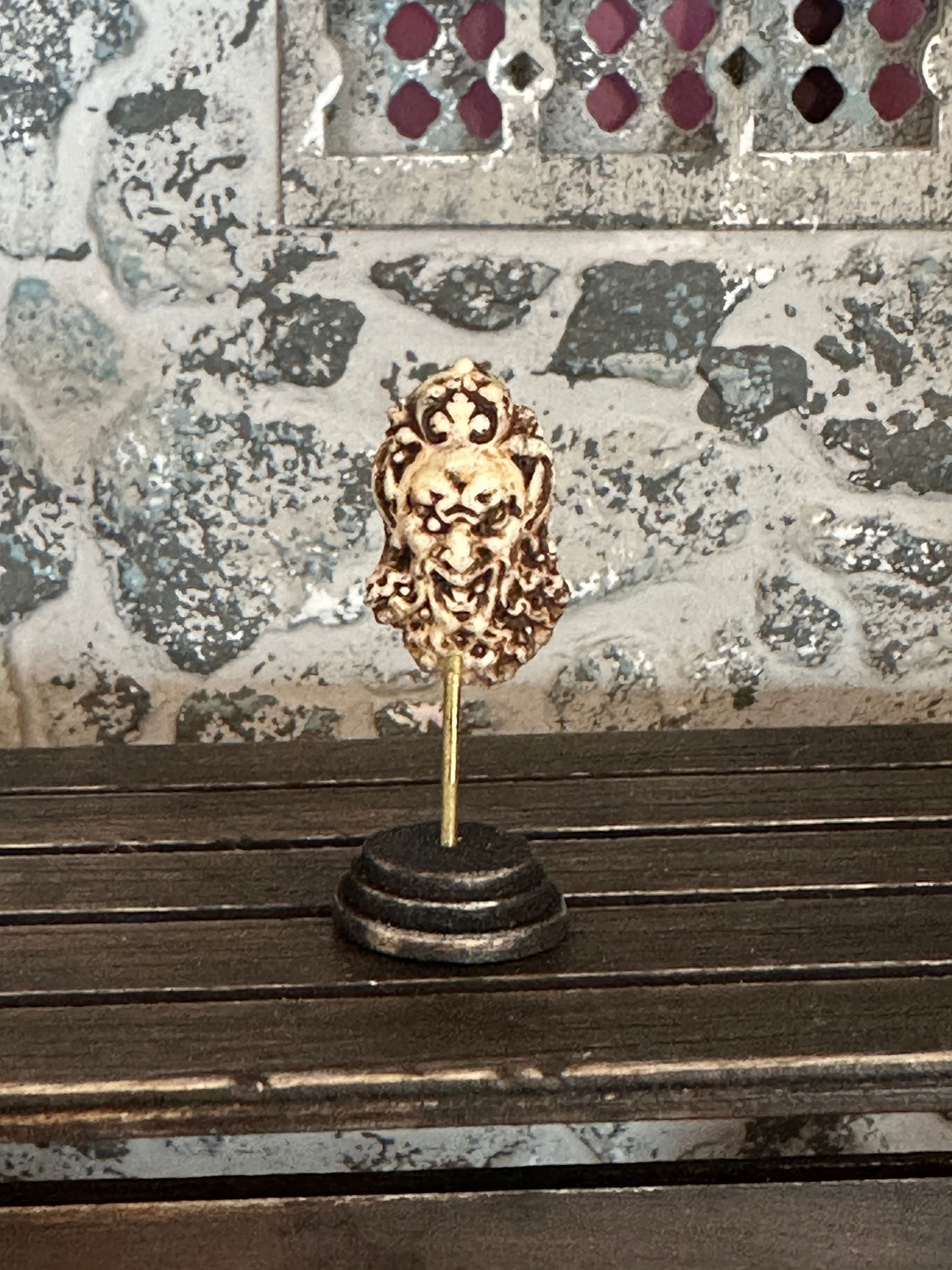 Handmade Miniature Green Man Statue – Aged Grungy Collector’s Ornament