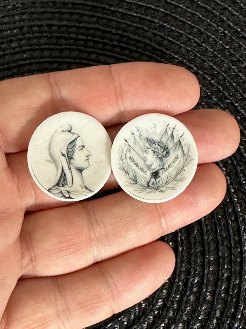 Ceramic Dollhouse 1:12 Scale Plates – French Republic & Empire Revolution