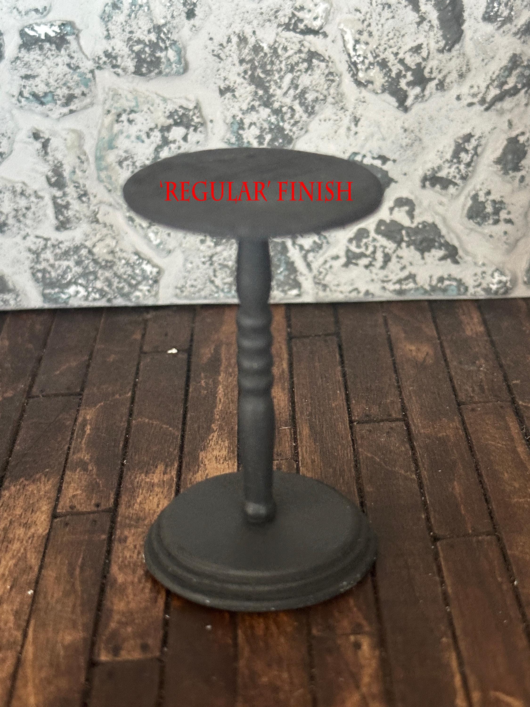 Miniature 1:12 Scale Dollshouse Handmade Ebony Colour Turned Wood Display Stand Victorian Antique Style