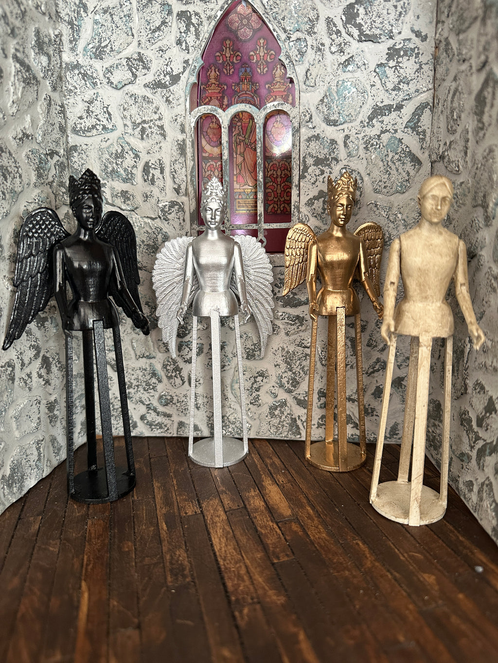 Dollshouse Miniature 1:12 scale Cage Doll Santos 18th Century Mannequin LARGE