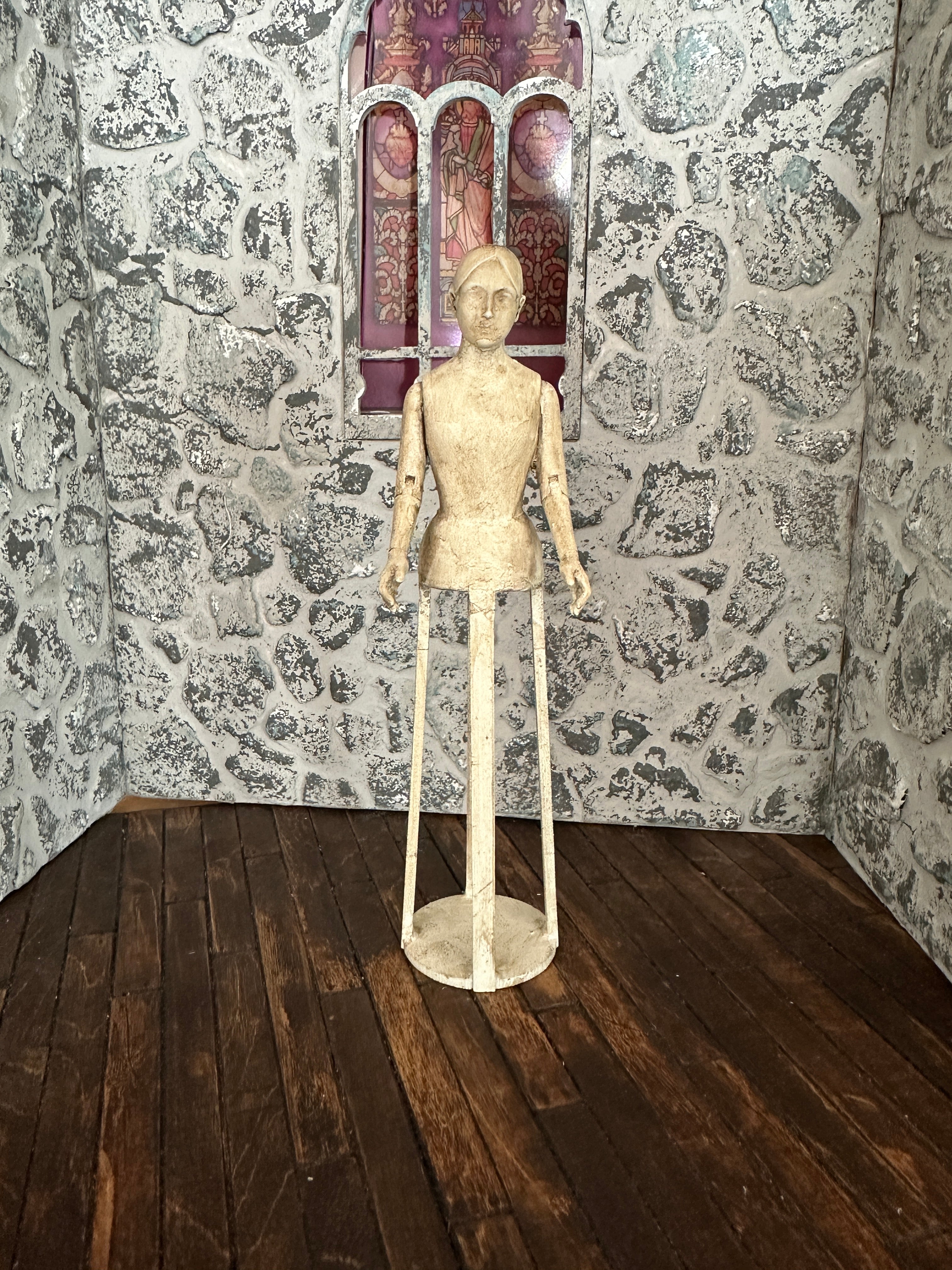 Dollshouse Miniature 1:12 scale Cage Doll Santos 18th Century Mannequin LARGE