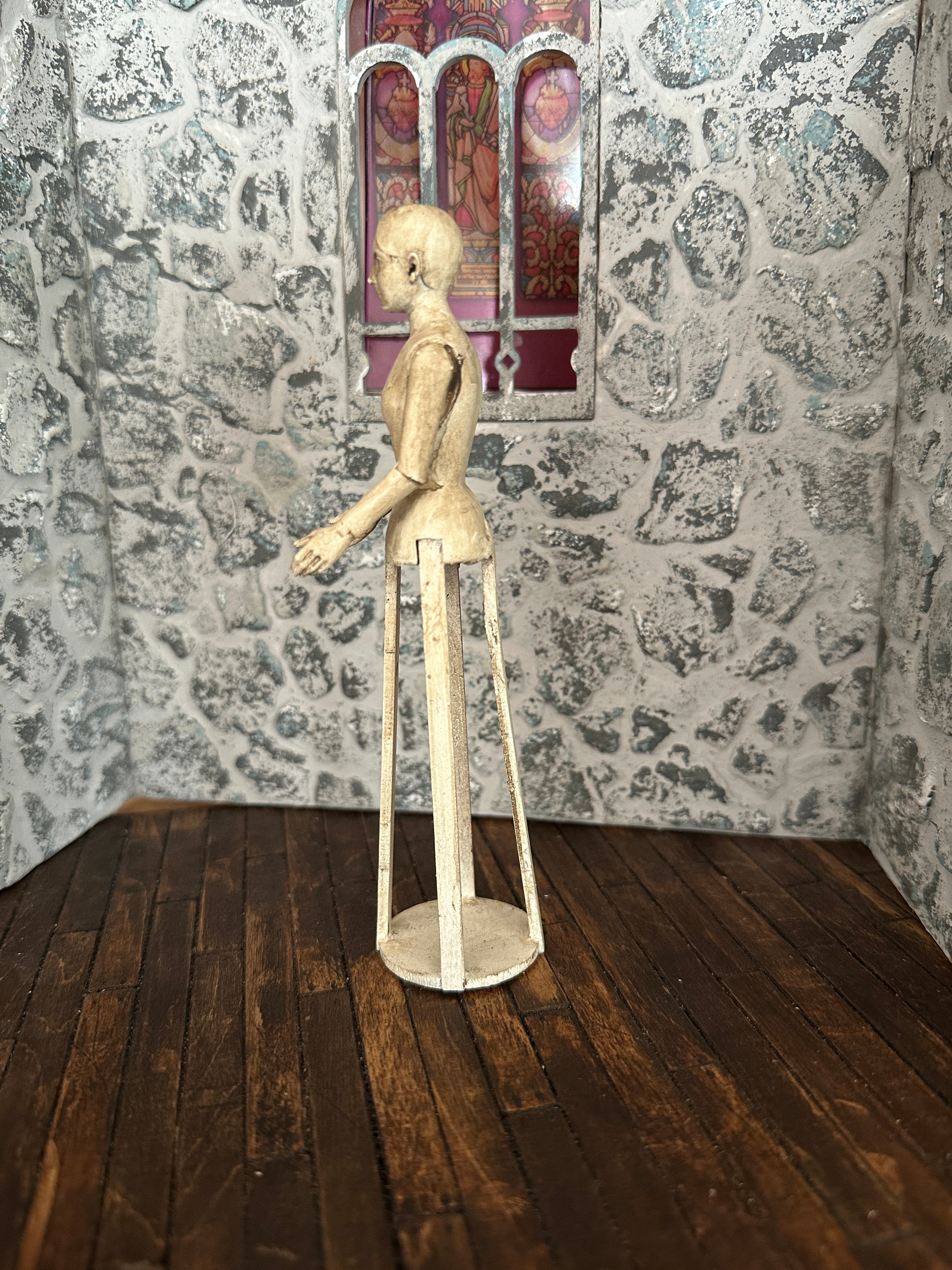 Dollshouse Miniature 1:12 scale Cage Doll Santos 18th Century Mannequin LARGE