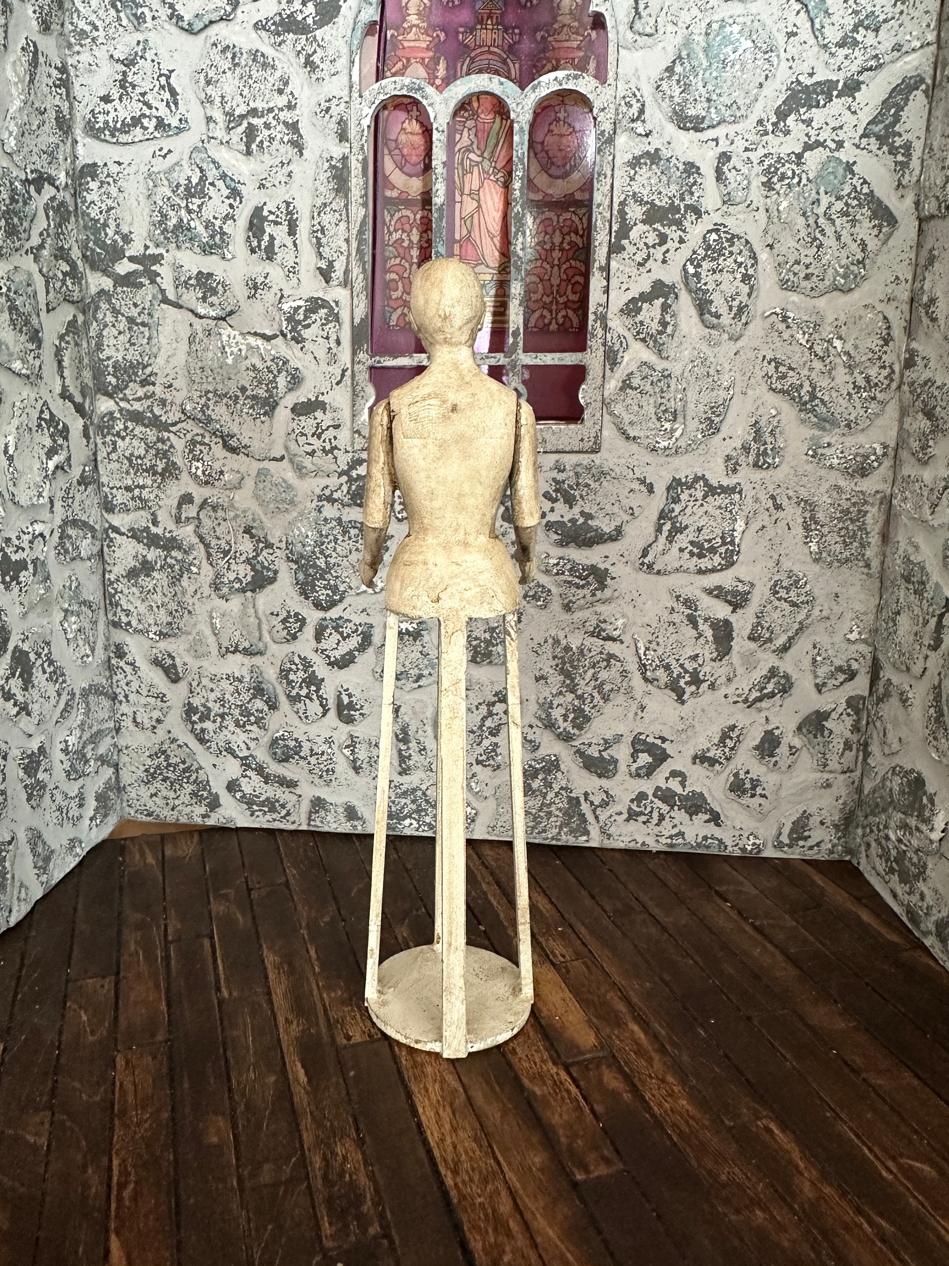 Dollshouse Miniature 1:12 scale Cage Doll Santos 18th Century Mannequin LARGE