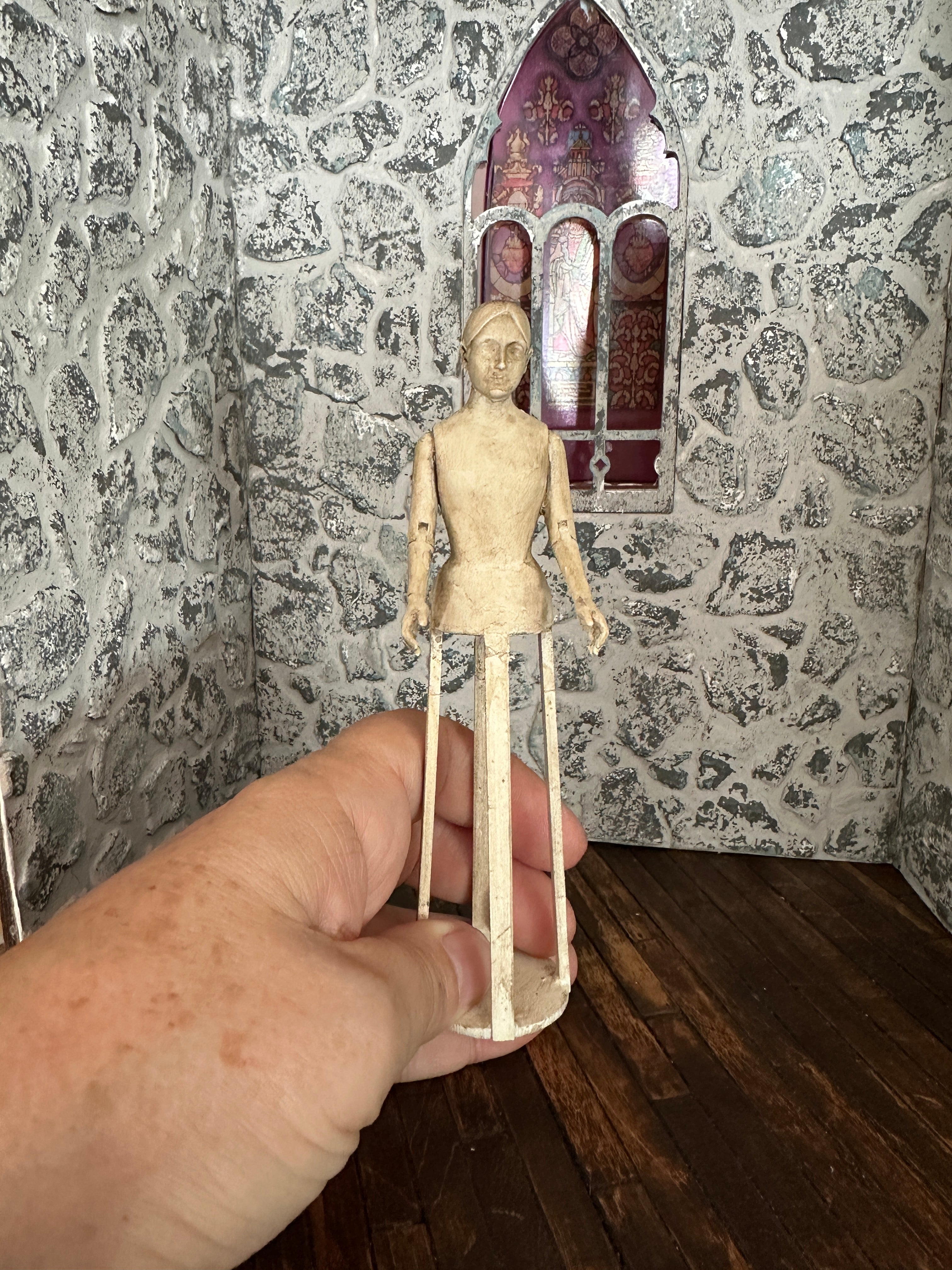 Dollshouse Miniature 1:12 scale Cage Doll Santos 18th Century Mannequin LARGE