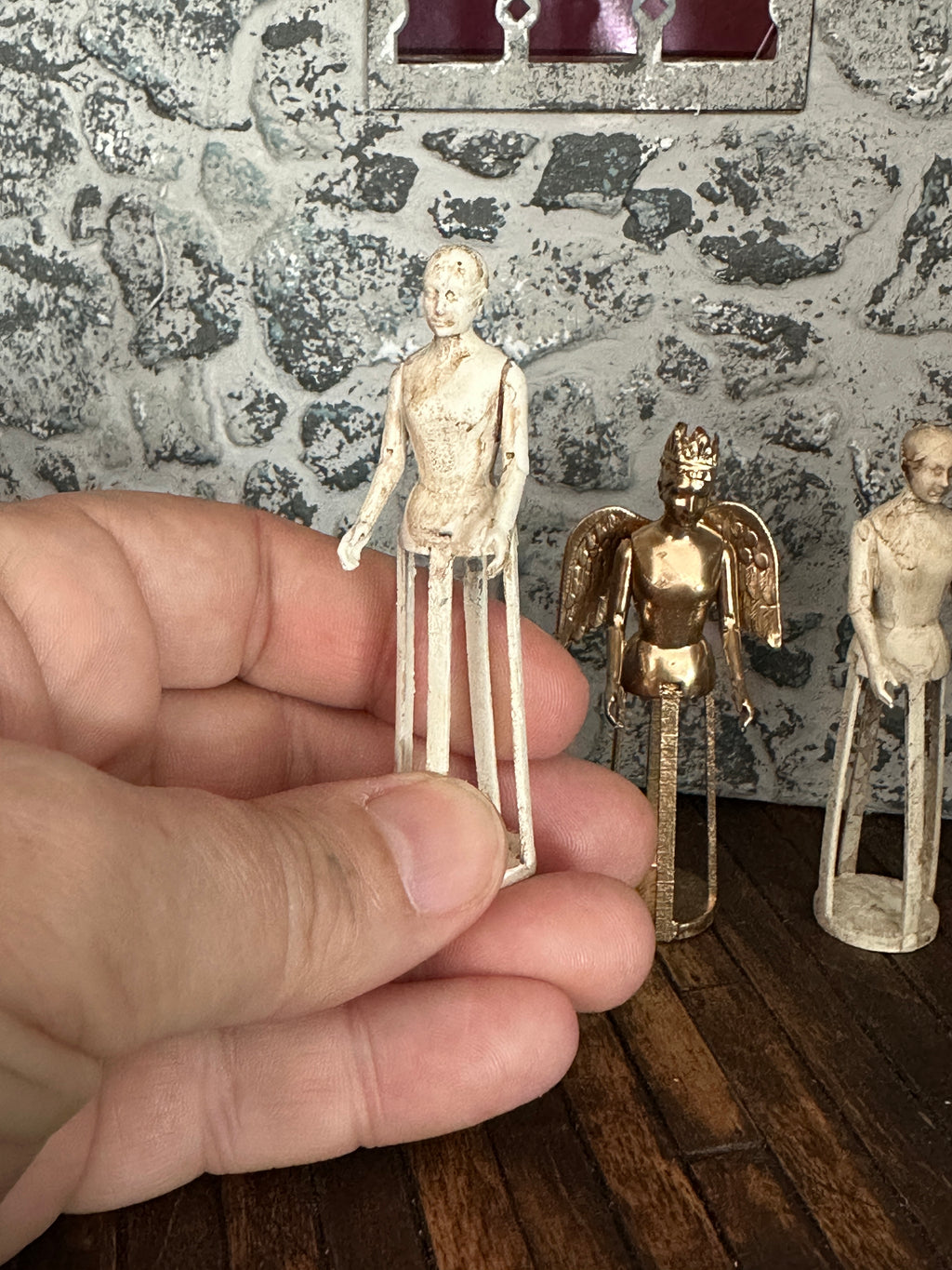 Dollshouse Miniature 1:12 scale Cage Doll Santos 18th Century Mannequin SMALL