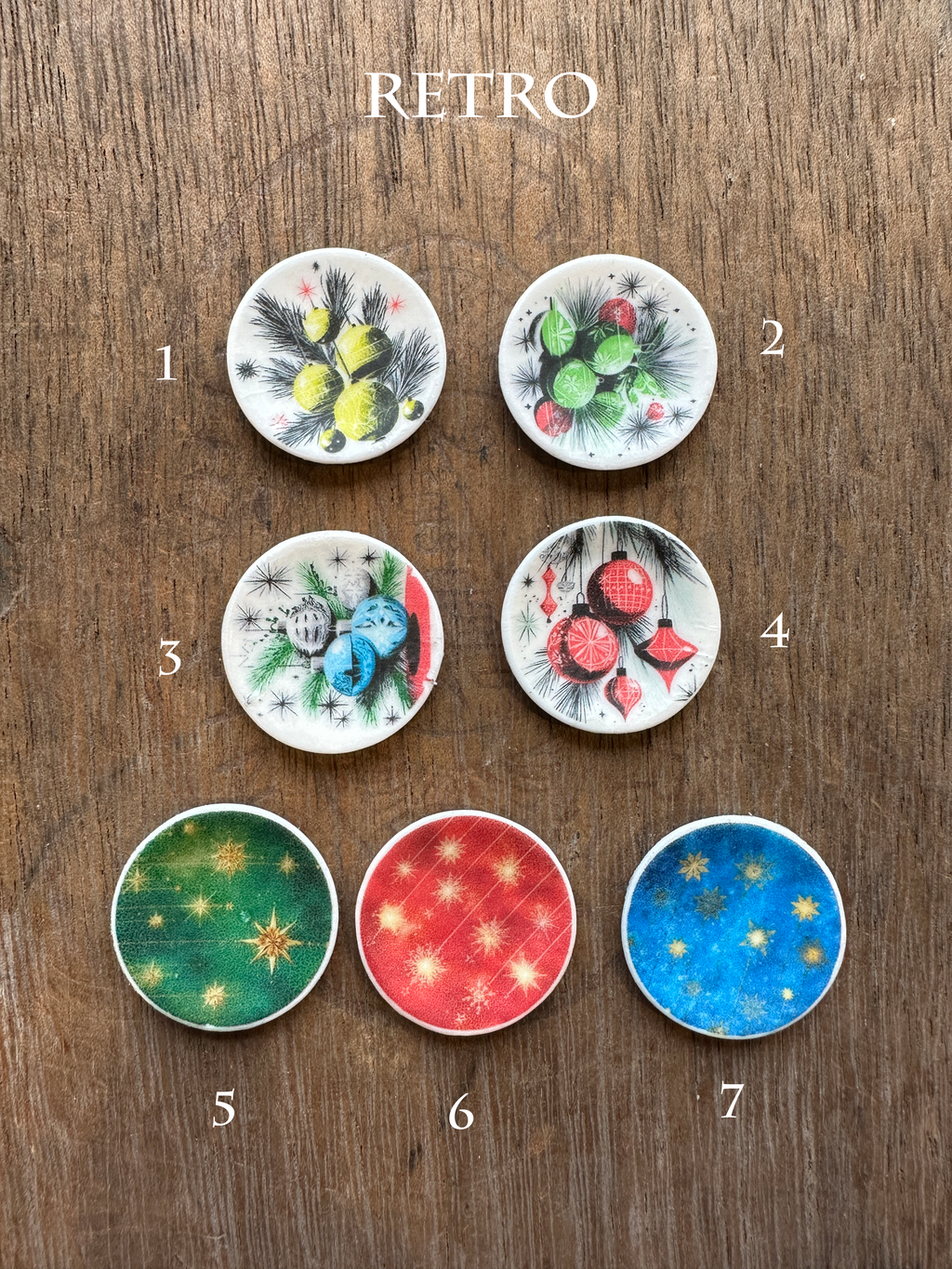 1:12 Scale Dollhouse Plates – Christmas Festive Season Holidays