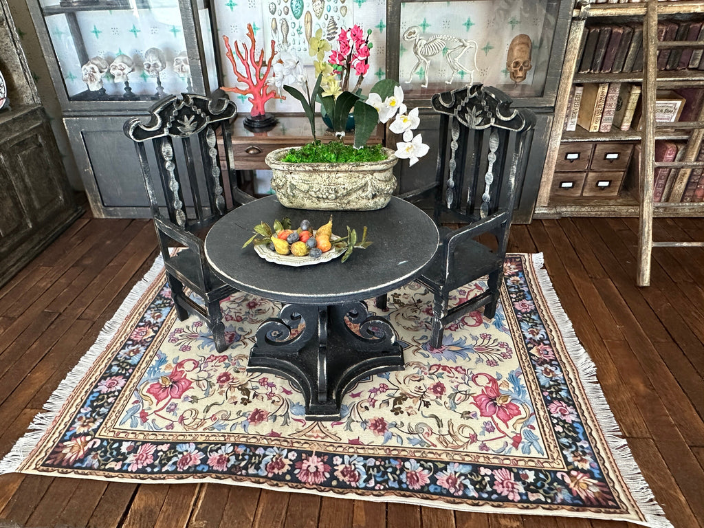 Miniature Dollhouse Persian Style Rug – Vibrant Classical Cotton 1:12 Scale