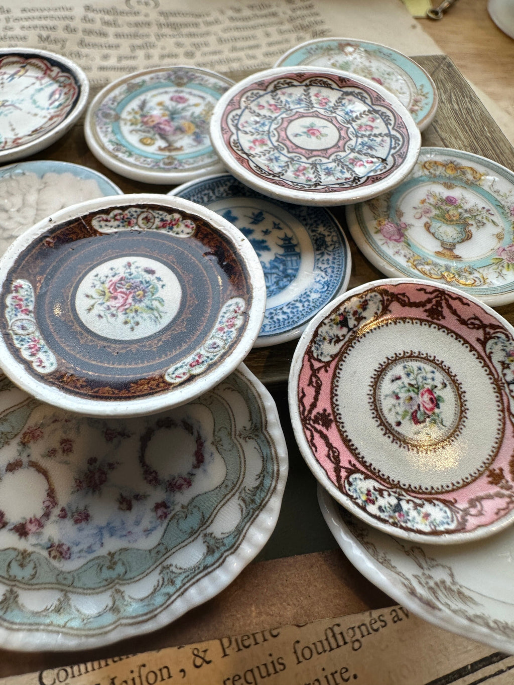 Dollhouse Miniature Plates and Platters Large Size