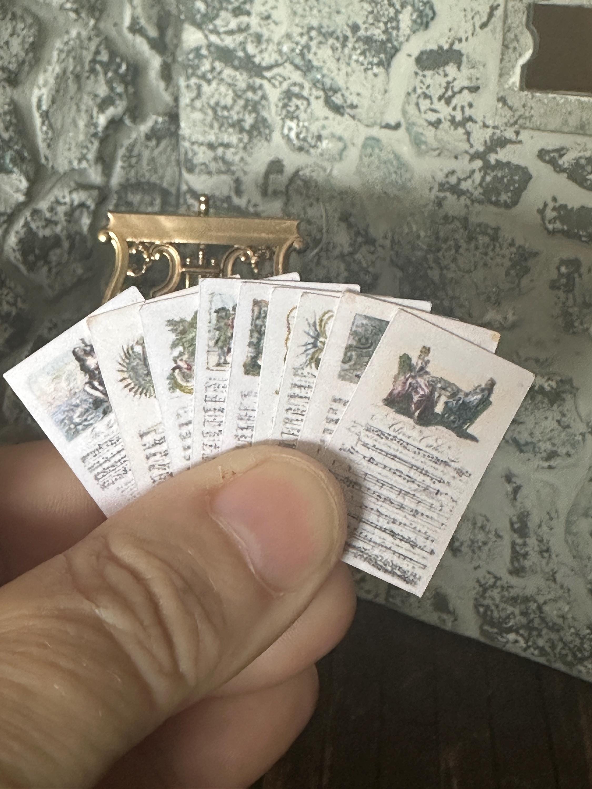 Dollhouse Miniature 18th Century Gilded Music Stand – Antique Style with Sheet Music