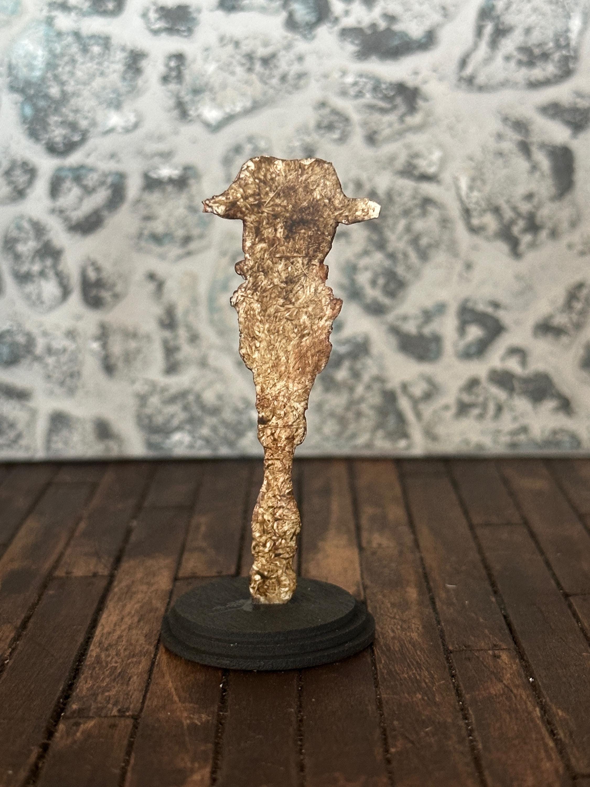 Handmade Miniature Satyr Statue – Aged Bronze Tone Horned Goat Ornament (1:12 Scale)