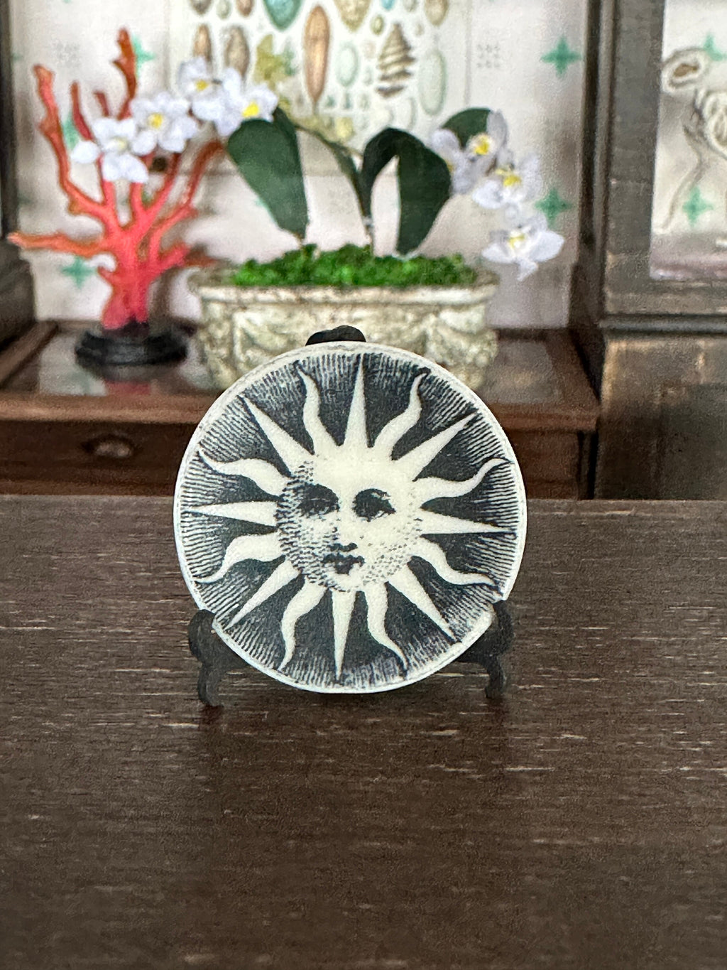 Ceramic Dollhouse 1:12 Scale Plates – Spooky Halloween Macabre Miniatures